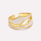 Verde Wave Enamel Ring