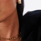 Bold Bloc Square Hoop Earrings