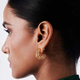 Vega Hollow Triangle Earrings
