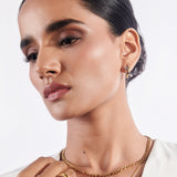 Elara Dual Plated Cross Hoop Earrings