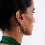 Luna Drop Hoop Earrings
