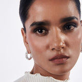 Mira Hammered Hoop Earrings