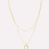 Nova Layered Square Pendant Necklace