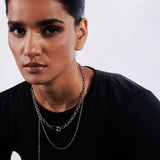 Luna Layered Safety Pin Necklace