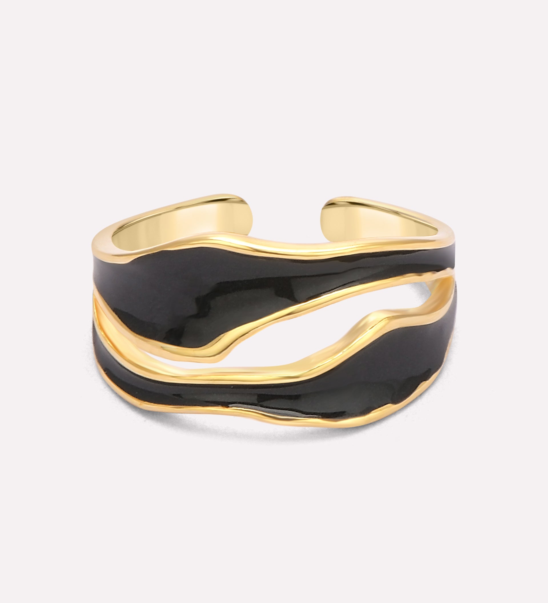 Verde Wave Enamel Ring