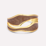 Verde Wave Enamel Ring