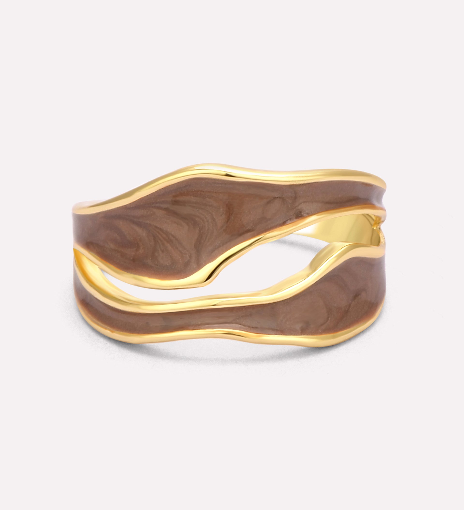 Verde Wave Enamel Ring