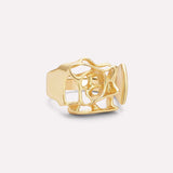 Nysa Geometric Hollow Ring