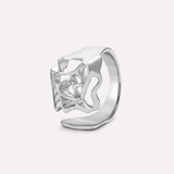 Nysa Geometric Hollow Ring