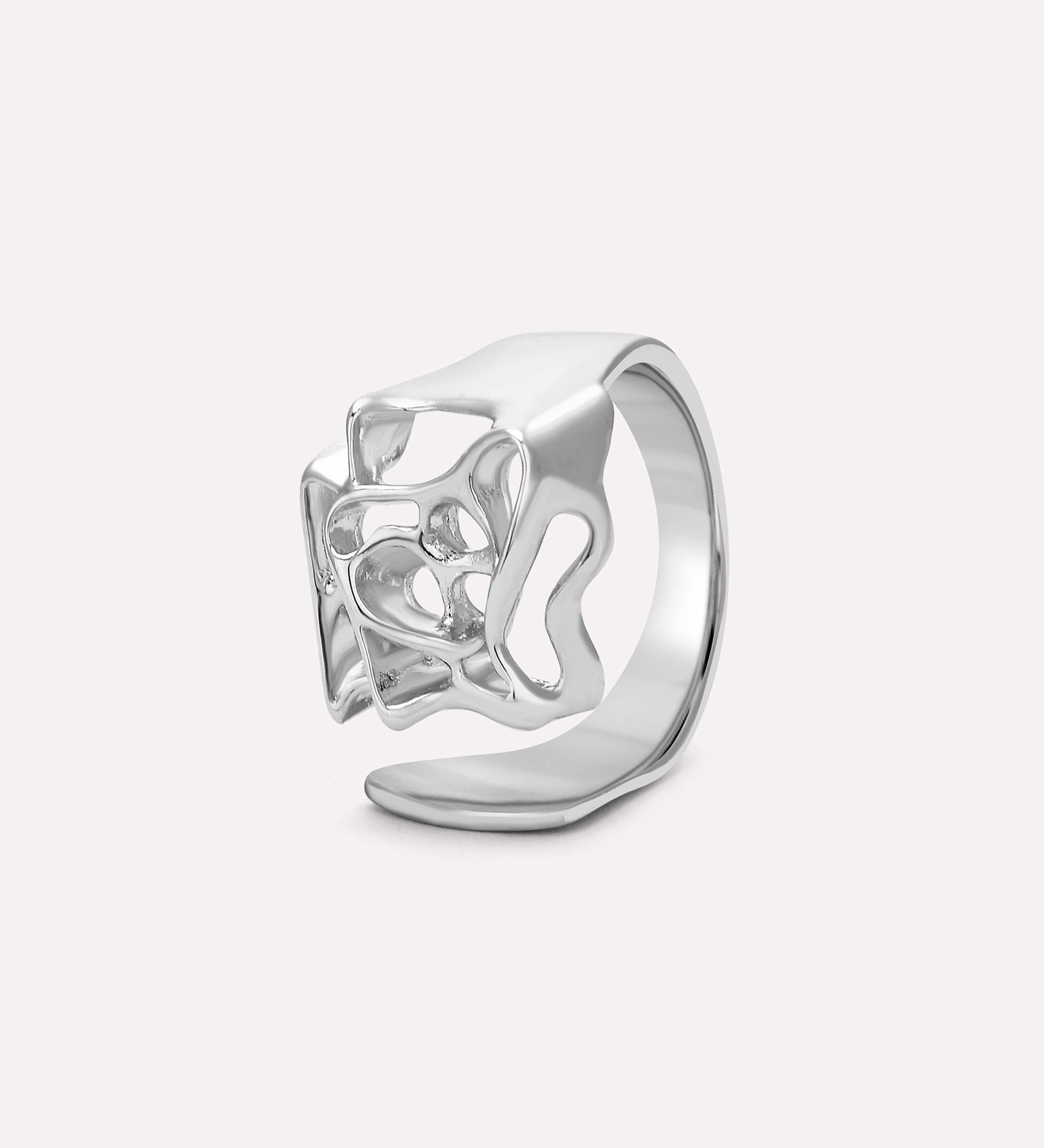 Nysa Geometric Hollow Ring