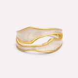 Verde Wave Enamel Ring